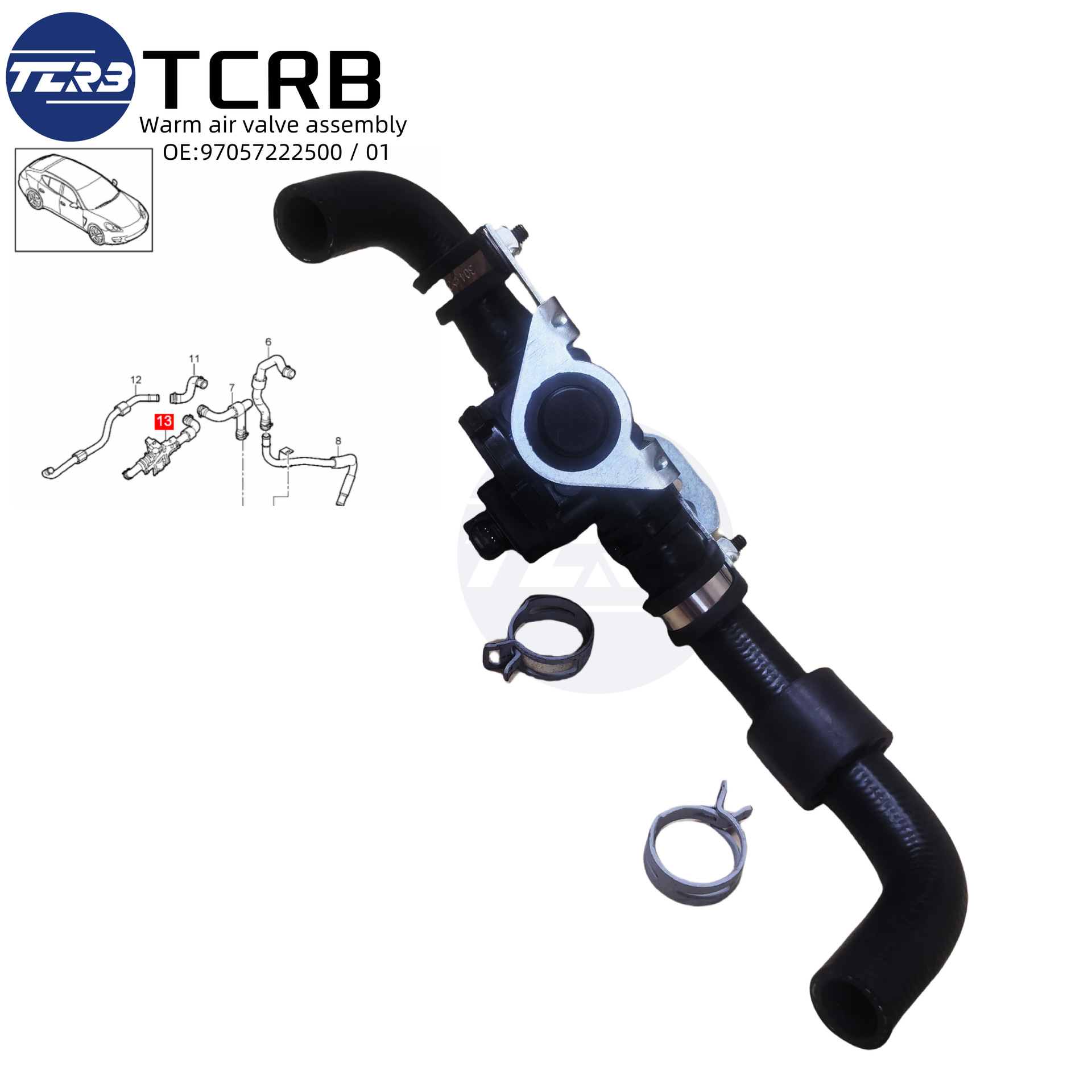 Cross-Border Best Seller Suitable for Porsche 970 Warm Air Valve 97057222501 97057222500