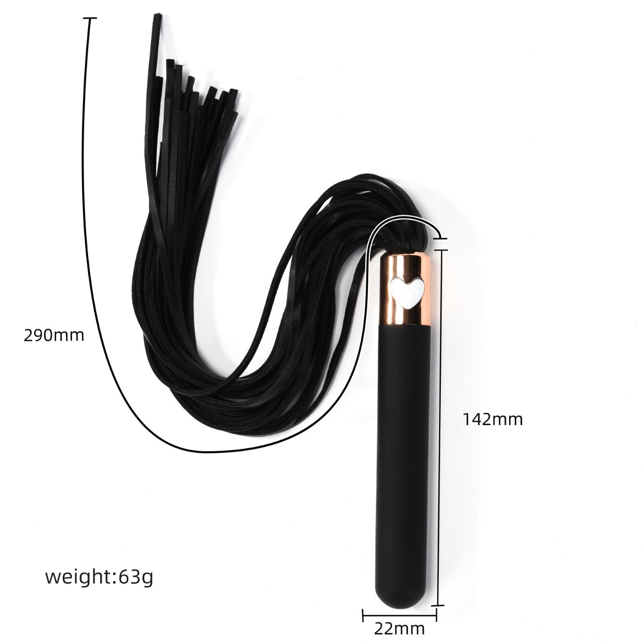 Rechargeable Ten-Frequency Vibrating Whip Stick, Black ABS Adult Stimulation Toy — detail image 2