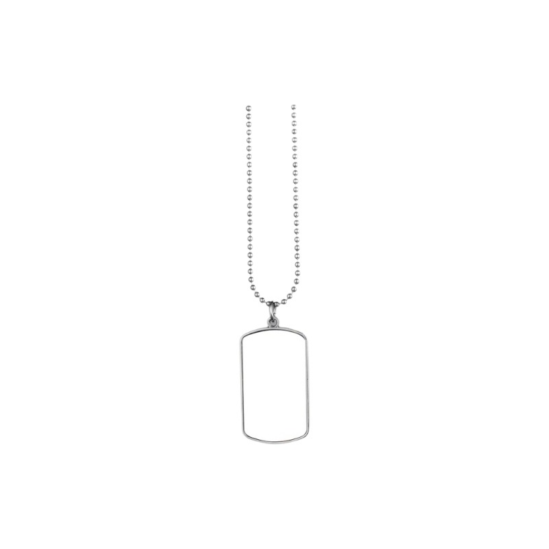 Transfronterizos Amazon blanco de transferencia térmica de metal collar de etiqueta de perro DIY colgante grabación para imprimir tarjeta de identificación de mascotas