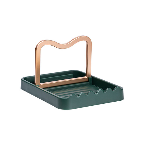 Kitchen pot cover rack countertop sitting foldable storage rack for spoon cooking spatula spatula rack holder storage artifact