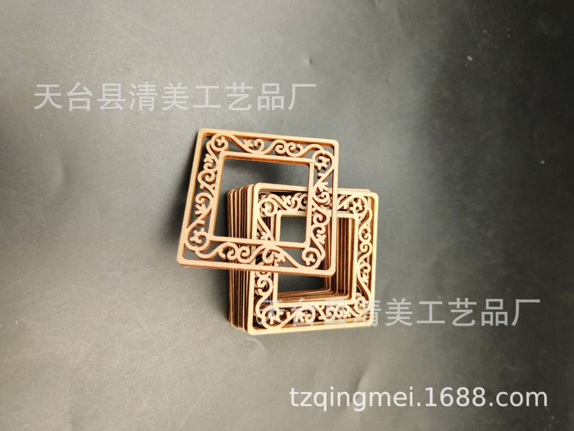 3 hueco de madera rebanada cuadrado amor oval madera rebanada joyería personalizada colgante decoración 10 piezas un paquete