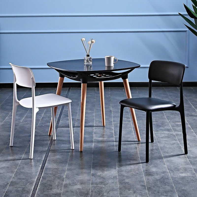 Simple Ins Negotiation Small Apartment Dining Table Leisure Milk Tea Coffee Shop Square Table and Chair Combination Household Balcony Coffee Table