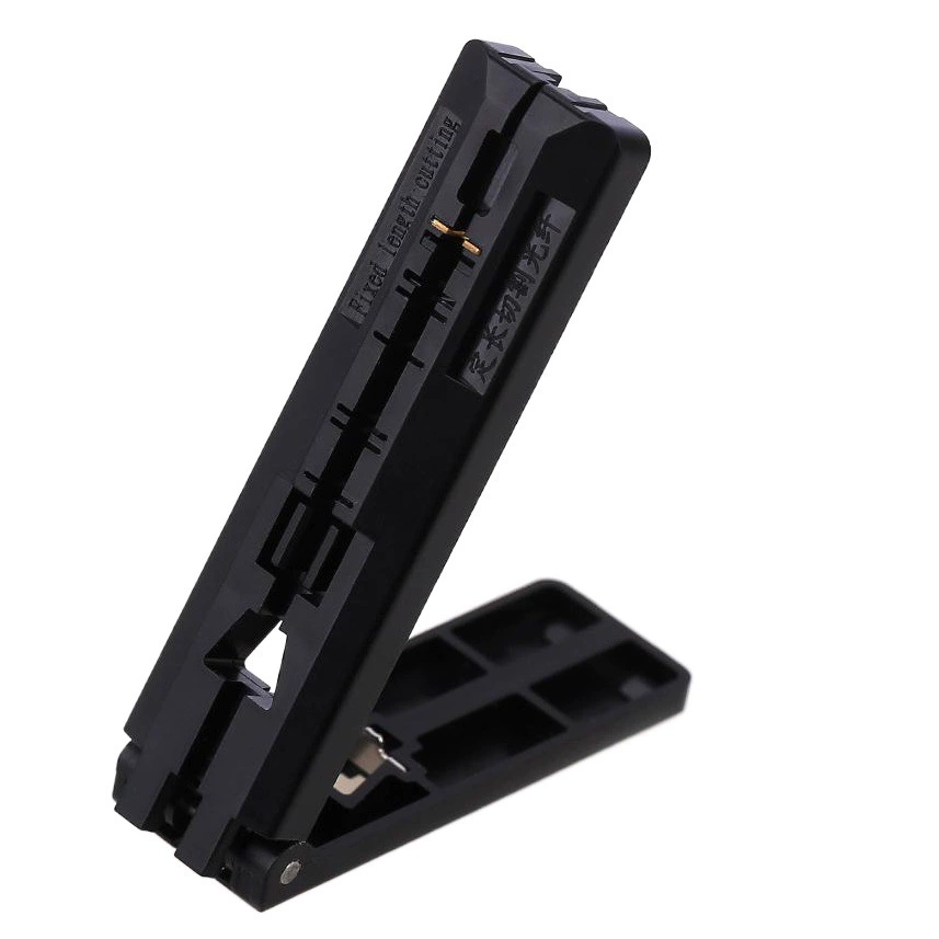 Kelushi волоконно-оптическая направляющая два-в-одном, инструмент для холодного подключения, кожаный кабель, черный, устройство для снятия кожуры фиксированной длины, встроенное складывание