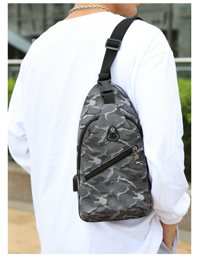 Wholesale New Fashion Men's Shoulder Messenger Bag Shoulder Bag Korean Leisure Chest Bag Men's Bag display picture 21