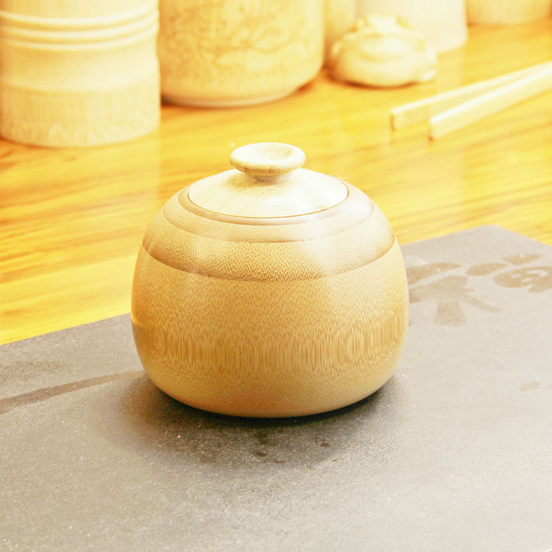 ポータブル茶葉缶密封缶旅行元生態竹製貯蔵缶茶缶彫刻茶桶特色竹工芸品|undefined