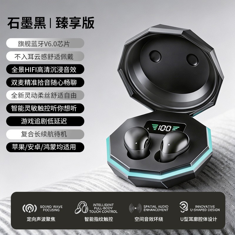 Auriculares Bluetooth F9 de diseño privado, modelo nuevo transfronterizo, auriculares inalámbricos TWS Q10 para juegos y deportes, tipo clip para la oreja, no intrauditivos, auriculares para dormir M90.