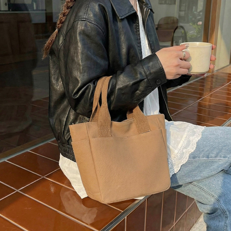Borsa a mano casual in tela, borsa da donna, design di nicchia, borsa a secchiello, borsa a tracolla per pendolarismo, borsa a tracolla_voghion.com