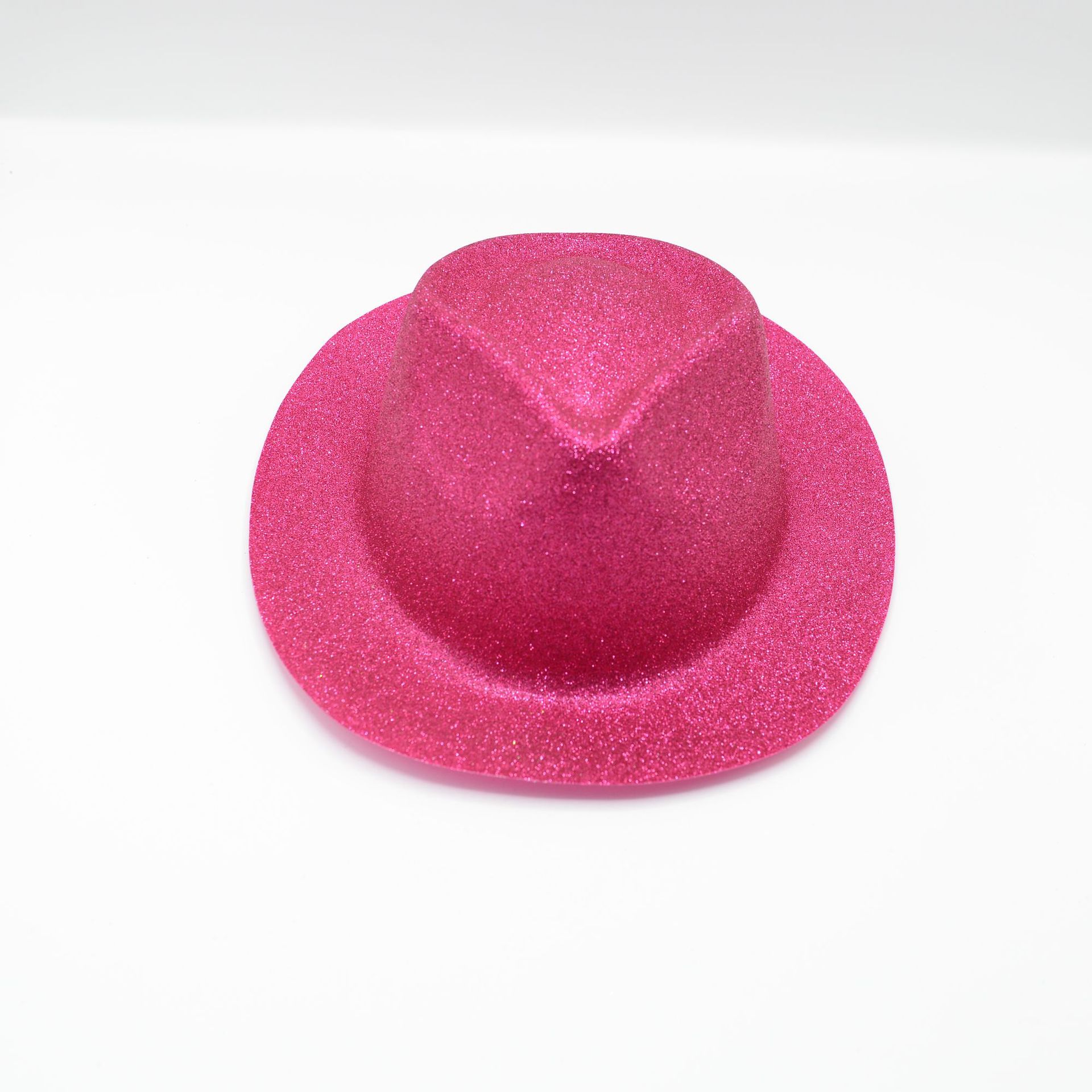 Ventas transfronterizas de festivales de vestir sombreros de espectáculo de props de fiesta sombreros de baile de PVC polvo de oro pequeño vaquero gran gorro