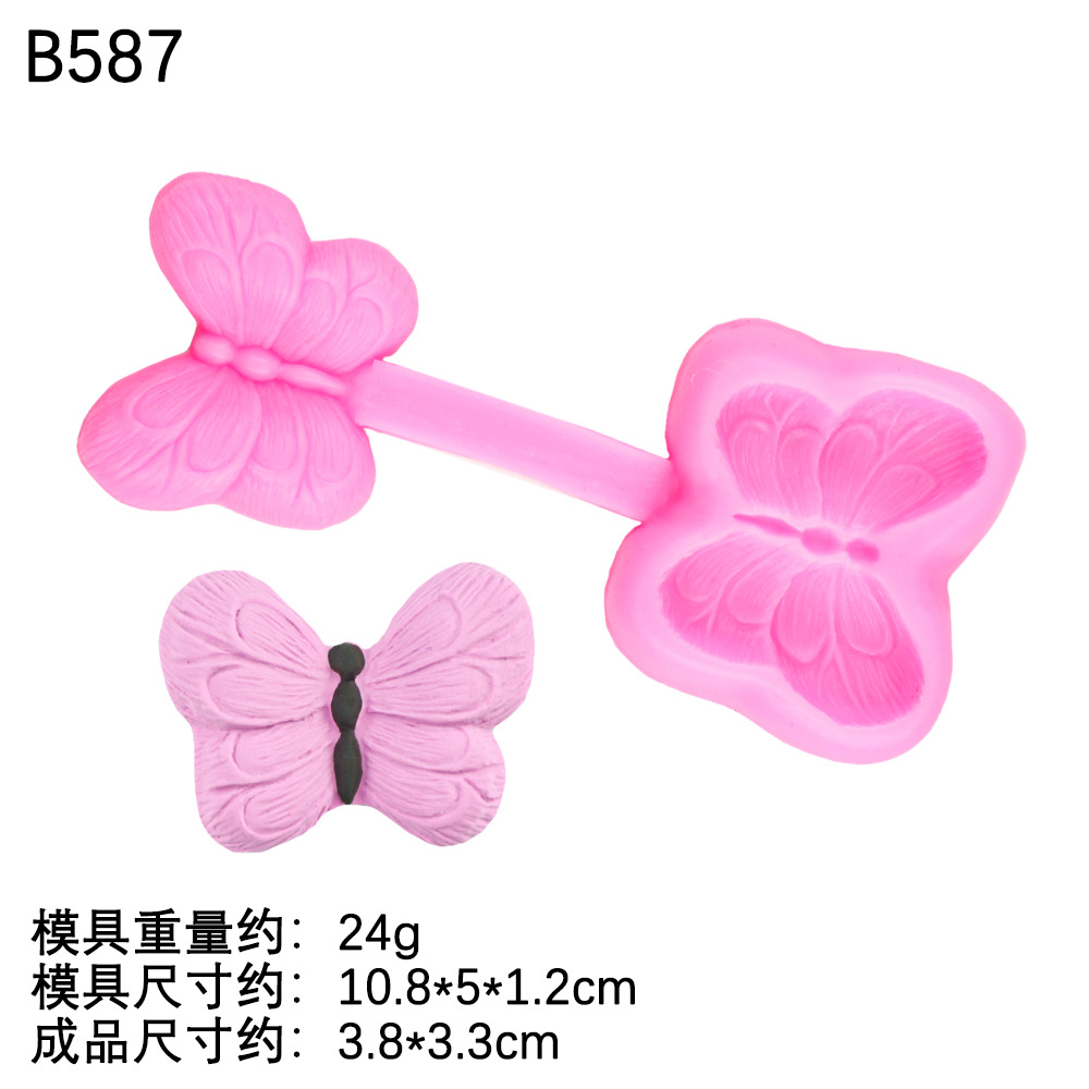 Hoja de arce crisantemo molde de silicona fondant bricolaje horneado pastel de mariposa suave arcilla decorativa molde de herramienta de cerámica blanda