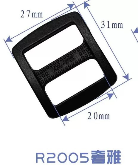 Venta caliente en stock hebilla japonesa hebilla de tres engranajes accesorios de equipaje hebilla de plástico color negro POM material mochila hebilla ajustable image 9