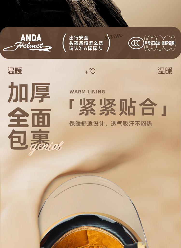 New National Standard Certified Electric Battery Motorcycle Helmet for Men and Women, All-Season Winter Riding Half Helmet Safety Helmet