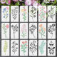 Cross-border 18 plant tranquility flower leaves hollow painting template color painting spray painting wall DIY decoration