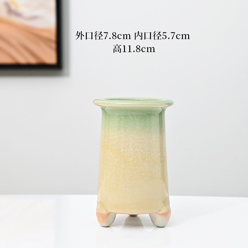 Macetas carnosas agrietadas en hielo, cerámica doméstica, arcilla transpirable, cerámica gruesa, control de raíces, pilas viejas, lavabo especial, liquidación, venta al por mayor