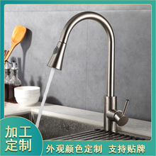 加工定制水龍頭全銅廚房水龍頭抽拉水槽洗菜盆台上盆冷熱廚房龍頭
