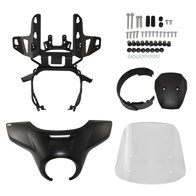 Motorcycle front windshield Rebel CMX1100 modified pig - matt-black-headlight-cover-transparent-windshield