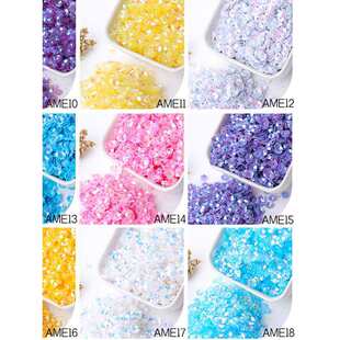 6mm���òʼⰼ÷������Ƭ�ֹ�DIY���Ϸ��b�Y��ЬñС�Ʒ����Ƭ