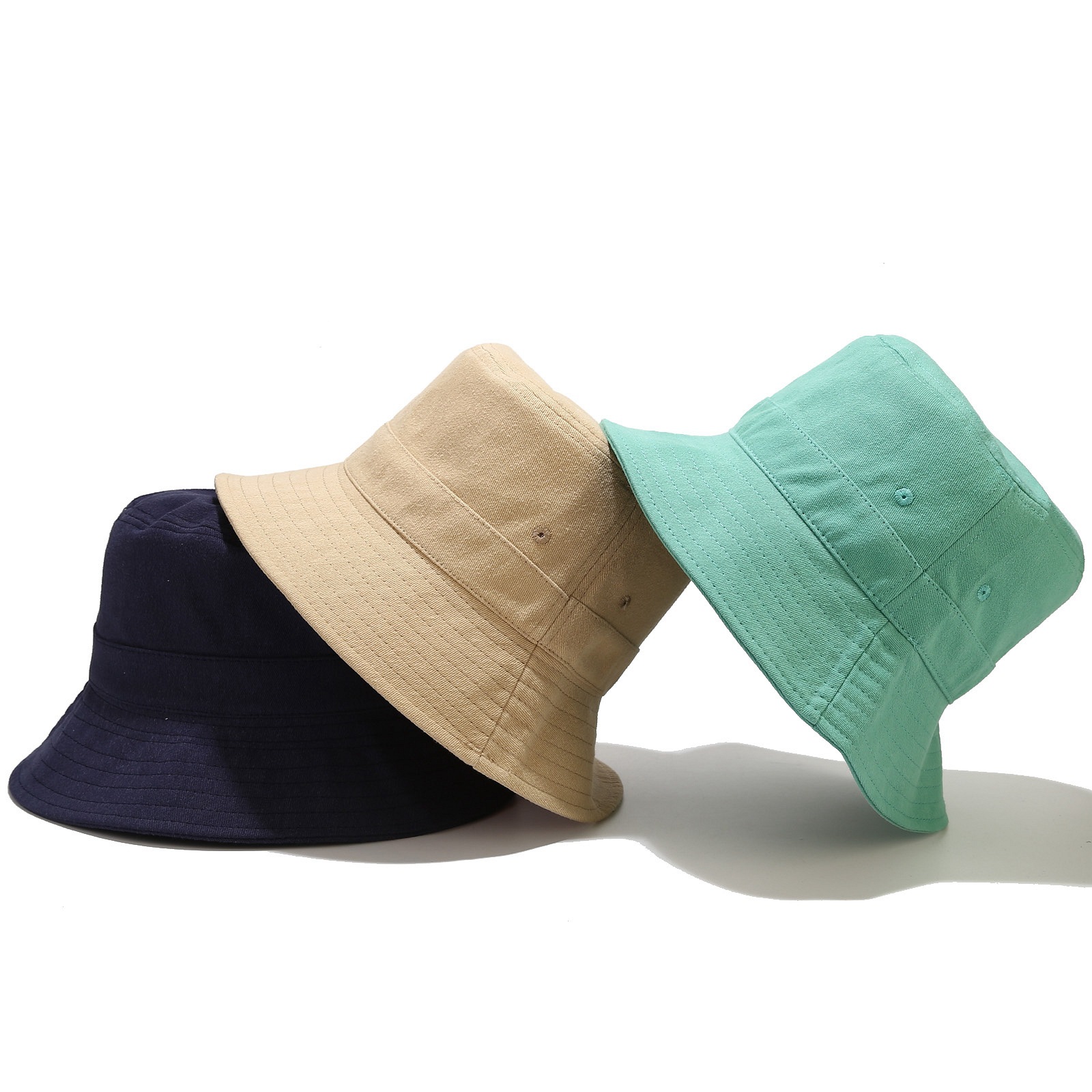 Cotton Material Solid Color Pattern Spring&Summer Season Unisex Simple Style Solid Color Flat Eaves Bucket Hat