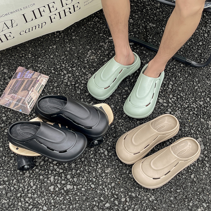 New Putian Style Closed-Toe Chef Shoes, Solid Color, Suitable For Indoor Use, With Top Quality Thickened, Height-Increasing_voghion.com