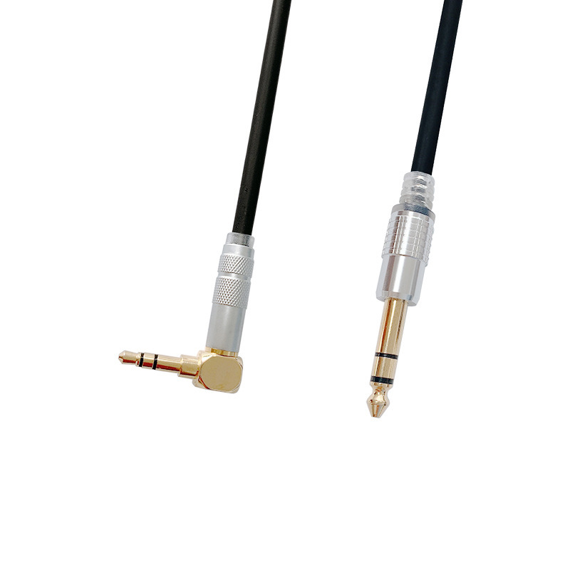 3.5 Male Elbow to 6.35 Male Stereo Xlr Audio Cable Trs Stereo Audio Gold-Plated Aux Adapter Cable