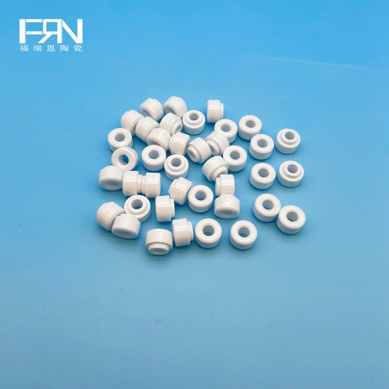 陶瓷珠 上釉水台阶陶瓷头 氧化铝95瓷 绝缘瓷珠 φ12*5*8.5 现货