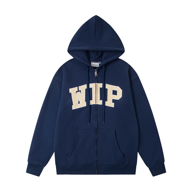 Cross-Border Foreign Trade American-Style Carhartt Trendy Brand Carhartt Wip Patch Embroidery Unisex Zip-Up Hoodie Ins