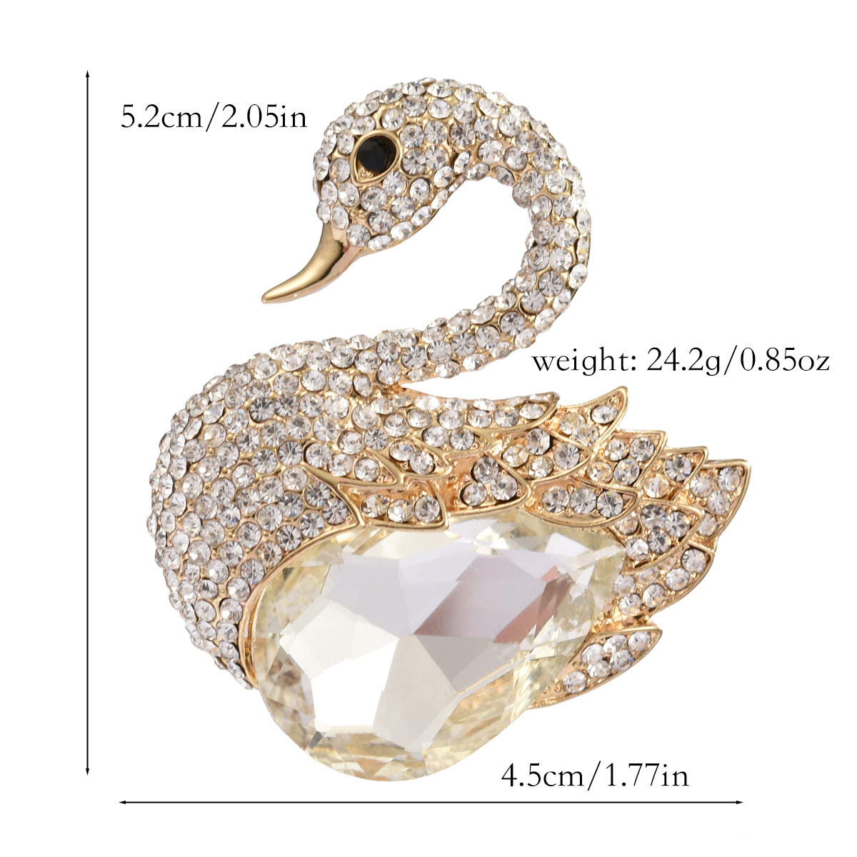 White crystal, swan