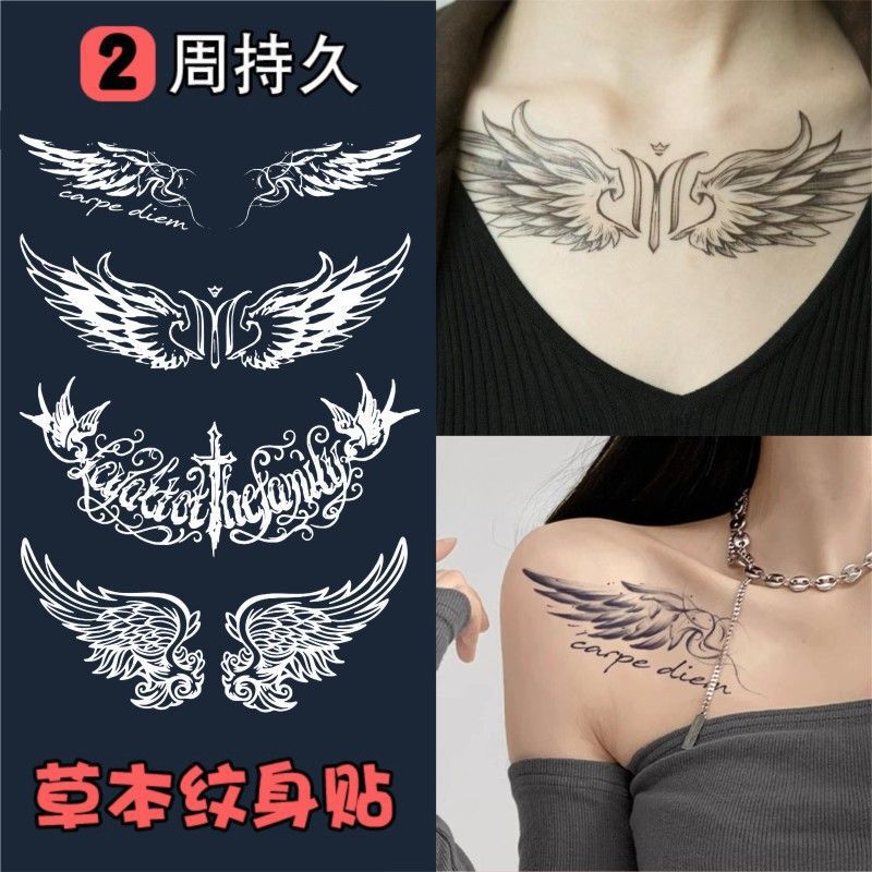 The Disappearance of Her Ni Ni's Same Tattoo Sticker Angel Wings Chen Mai Shen Man Chest Collarbone Painting Sticker Movie Peripherals The Disappearance of Her Ni Ni's Same Tattoo Sticker Angel Wings Chen Mai Shen Man Chest Collarbone Painting Sticker Movie Peripherals