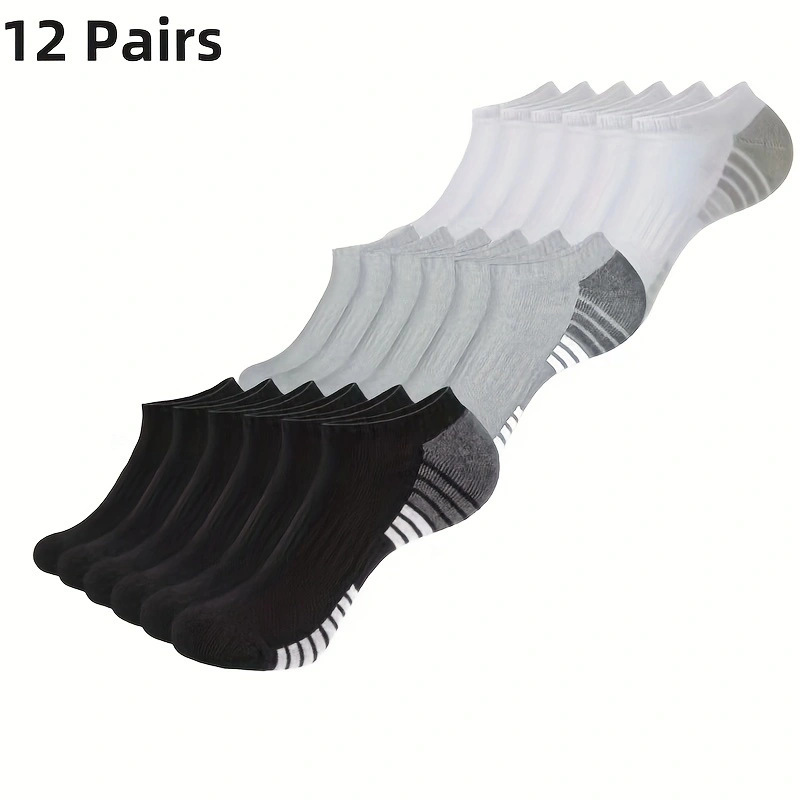 Cross-Border Amazon Socks for Men and Women Low-Cut Shallow Mouth Invisible Socks Summer Thin Sweat-Absorbent Socks Running Sports Socks Cotton