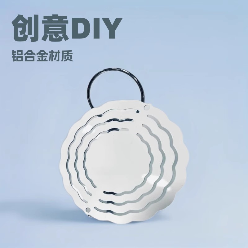 跨境diy热升华风铃美式热转印风铃空白挂饰创意圣诞礼物庭院装饰