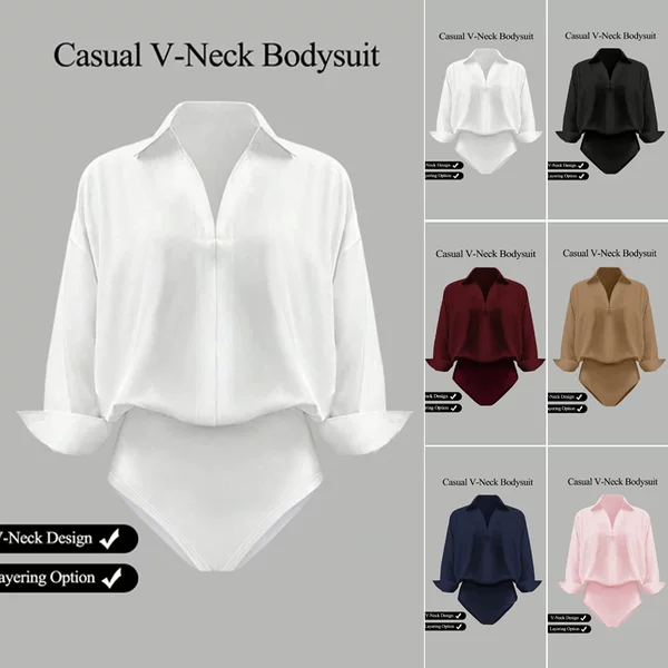663 European and American Women's Clothing Summer New Style Amazon Aliexpress Women's Casual Loose V Neck Long-Sleeved Shirt Jumpsuit