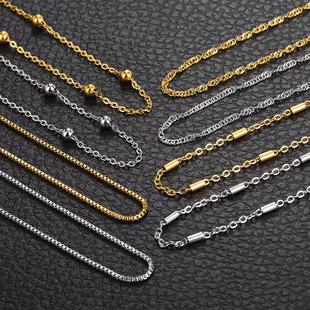 Цепочка из стали 304 звено-крест 18k золочение для DIY