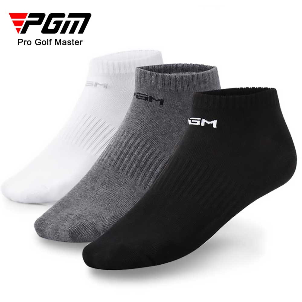 Tất golf PGM cổ ngắn nam thấm mồ hôi thoáng khí — WZ007 tất thuyền nam-Đen, WZ007 tất thuyền nam màu trắng, WZ007 tất thuyền nam màu xám