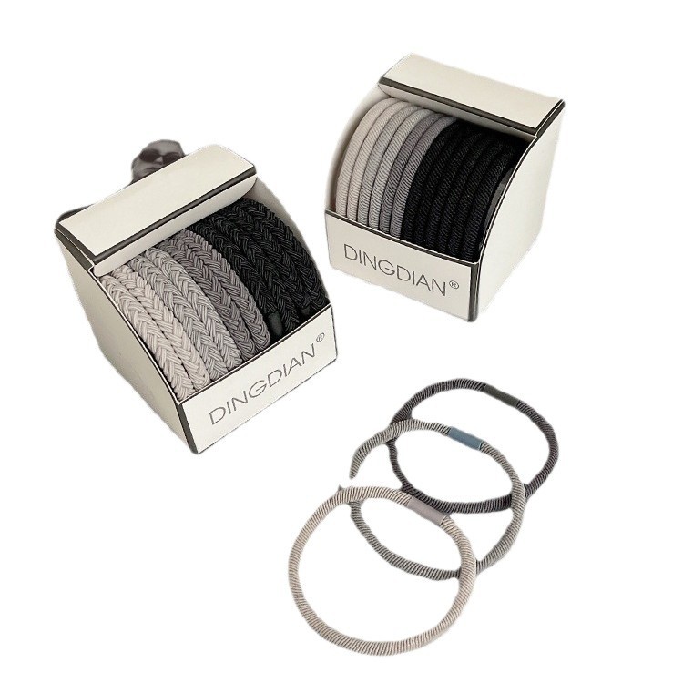 Banda de goma de cola de caballo alta elástico durable cuerda de pelo banda de pelo femenino lazo de pelo no hace daño pelo cuerda de pelo cubierta de cuero Internet celebridad verano