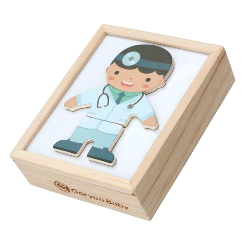 GoryeoBaby niños de vestir profesional rompecabezas GL08 rompecabezas tridimensional rompecabezas bloques de construcción juguetes de madera 0,31