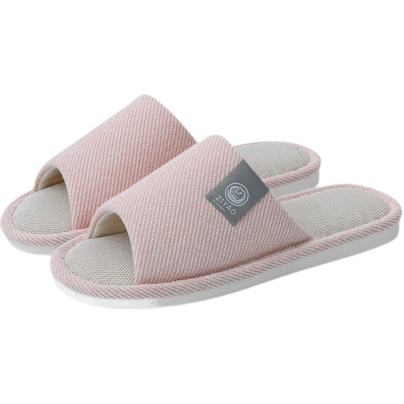 Четыре сезона льняные тапочки в помещении Новые Любители хлопка и льна нескользящее мягкое дно домашние сандалии с мягким дном и тапочки производители оптом