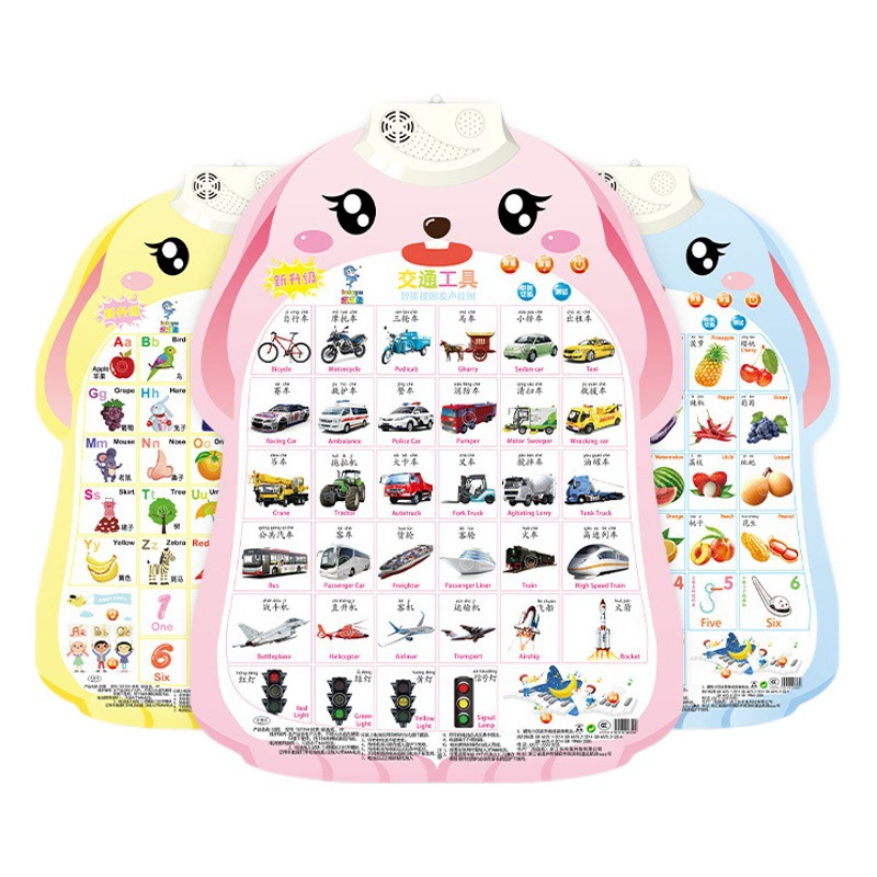 Пиньинь аудио Настенная диаграмма детская Когнитивная просвещенная раннее образование голос детский голос детская фигурка грамотность настенные наклейки игрушки