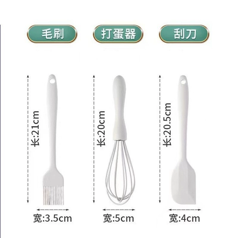 Silicone heat-resistant scraper, tools set for home use