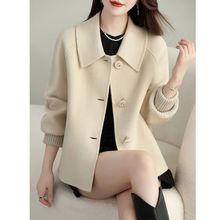 呢双面范新品女装洋气显瘦休闲短款外套韩版淑女毛呢外套时尚秋冬