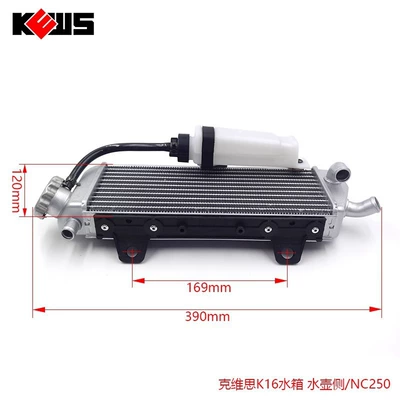 Kvis KWS Off-road Motorcycle K16 with Fan Water Temperature Sensor NC450k18 Left and Right Water Tank Assembly (Water tank) - k16-water-tank-water-kettle-side-nc250-model