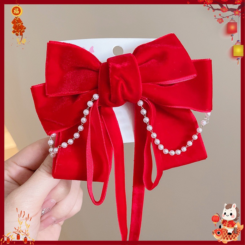 Horquilla Infantil con Borlas Chinas Hecha a Mano para Año Nuevo y Hanfu