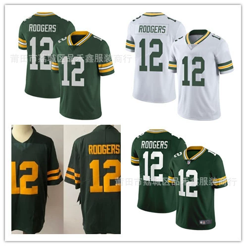 NFL Packers Green Bay Packers мужской 2 поколения 12 #   Джерси для регби Аарона Роджерса