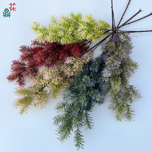 Fat song single branch plush grass wedding auditorium background wall landscaping fake flower wedding scene flower row flower simulation flower