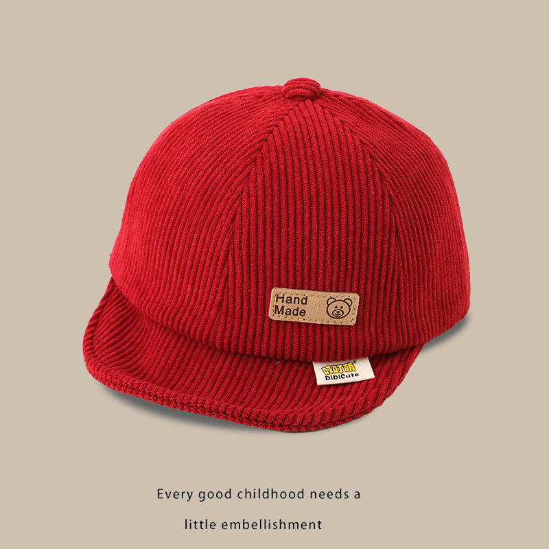 Sombrero de bebé otoño y invierno ajustable para niños y niñas adorable gorra de béisbol de invierno gorra de borde suave