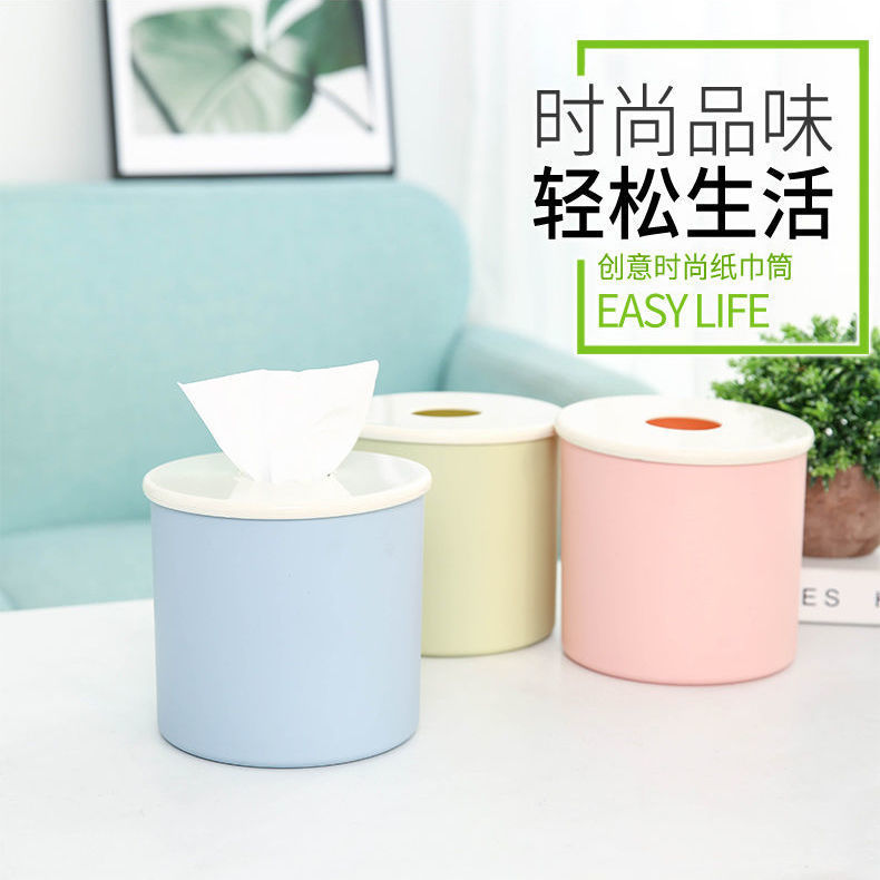 Depo Paper tube Cylinder Tissue box Restaurant desktop Paper towel tube tea table Drum roll Plastic thickening Pumping drum Simplicity