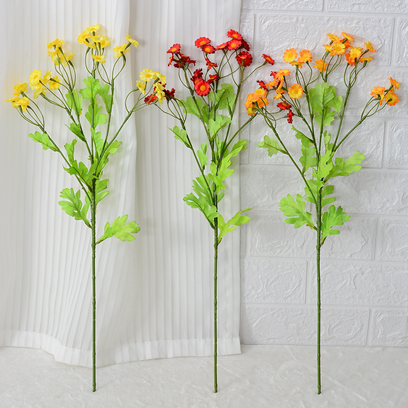 Simulación pequeña manzanilla pequeña margarita flor flor flor falsa flor flor flor flor de boda casa hotel de manzanilla flor de simulación mayorista