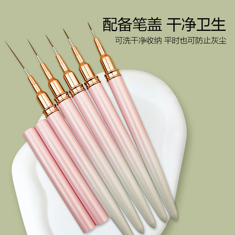 Aguja transfronteriza de uñas pencil color perla 5 conjuntos de estilo japonés de uñas gancho pencil herramientas de uñas