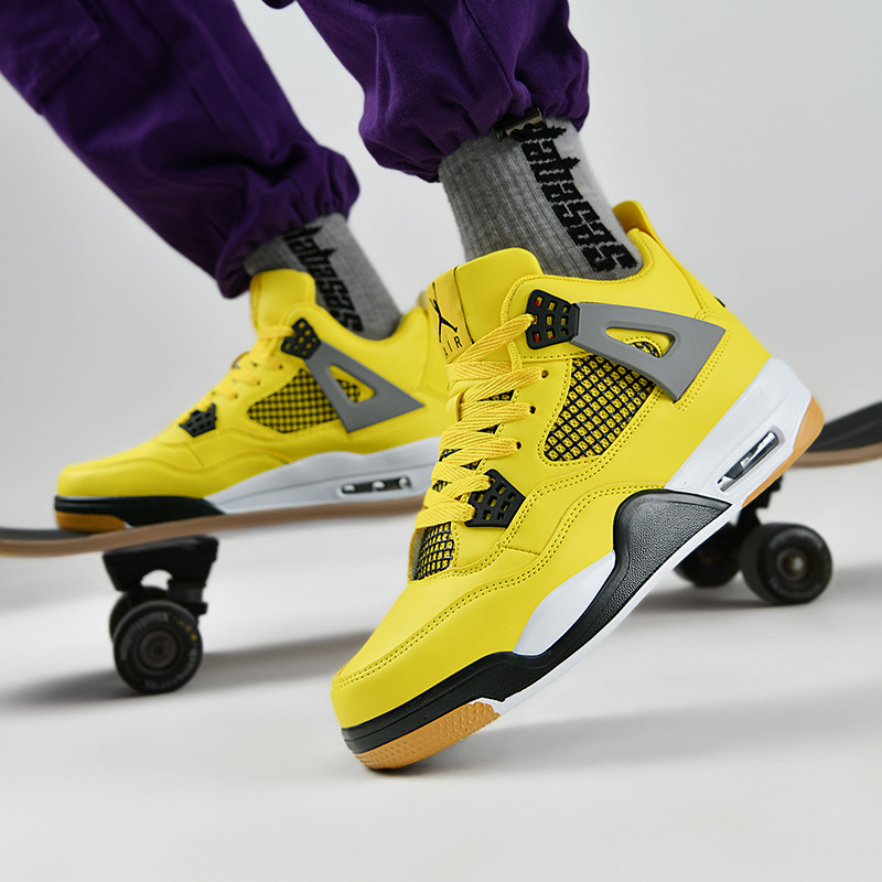 Aj4 zapatos de mujer eléctrica para hombres de cemento blanco Putian zapatos de mujer zapatos de entrenamiento de entrenamiento de fútbol Joe4 de baloncesto ocio