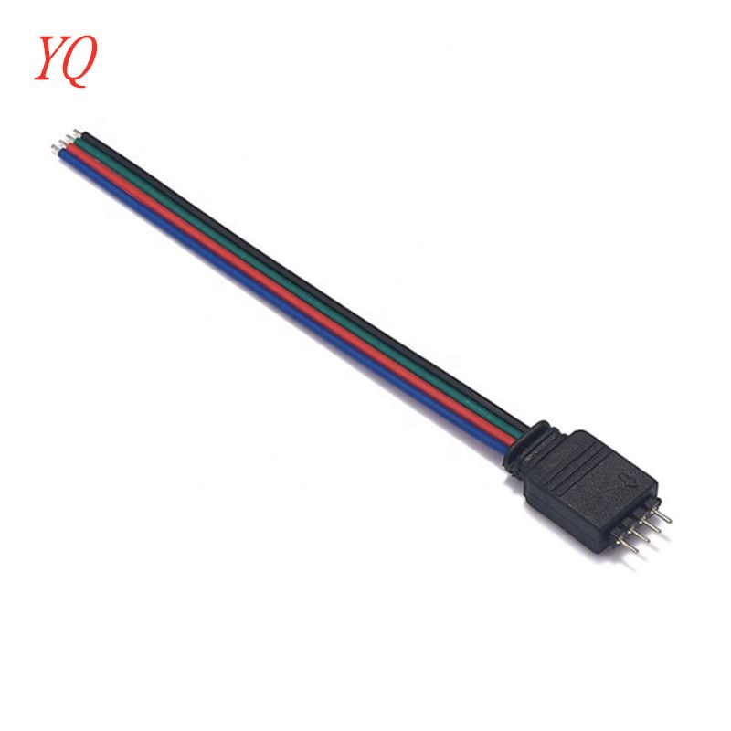 Colorful RGB Sheath connecting wire RGB Single head sheath 4p Sheath wire Connecting line