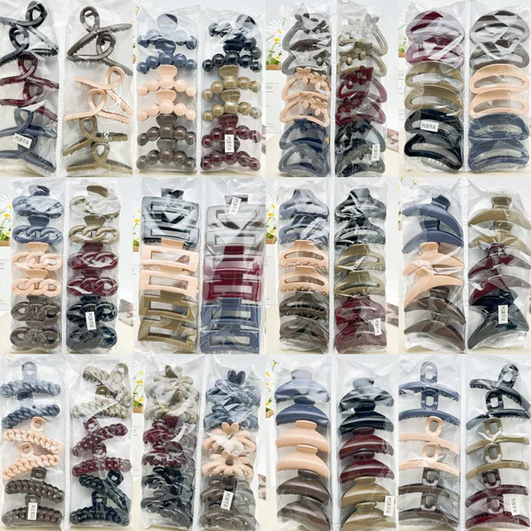 Pc Material That Won'T Break, Twist Pattern Milk Tea Color Large Hair Clip, Women's Korean Style Hairpin, Korean Version, Two-Yuan Store Accessories