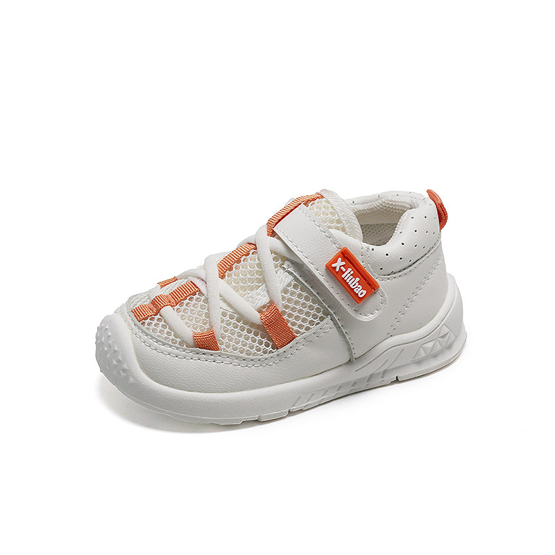 Nuevos zapatos de bebé de color puro de primavera y otoño de Punta cerrada zapatos de bebé de fondo suave para niños zapatos de velcro para niños zapatos de playa para bebés de moda
